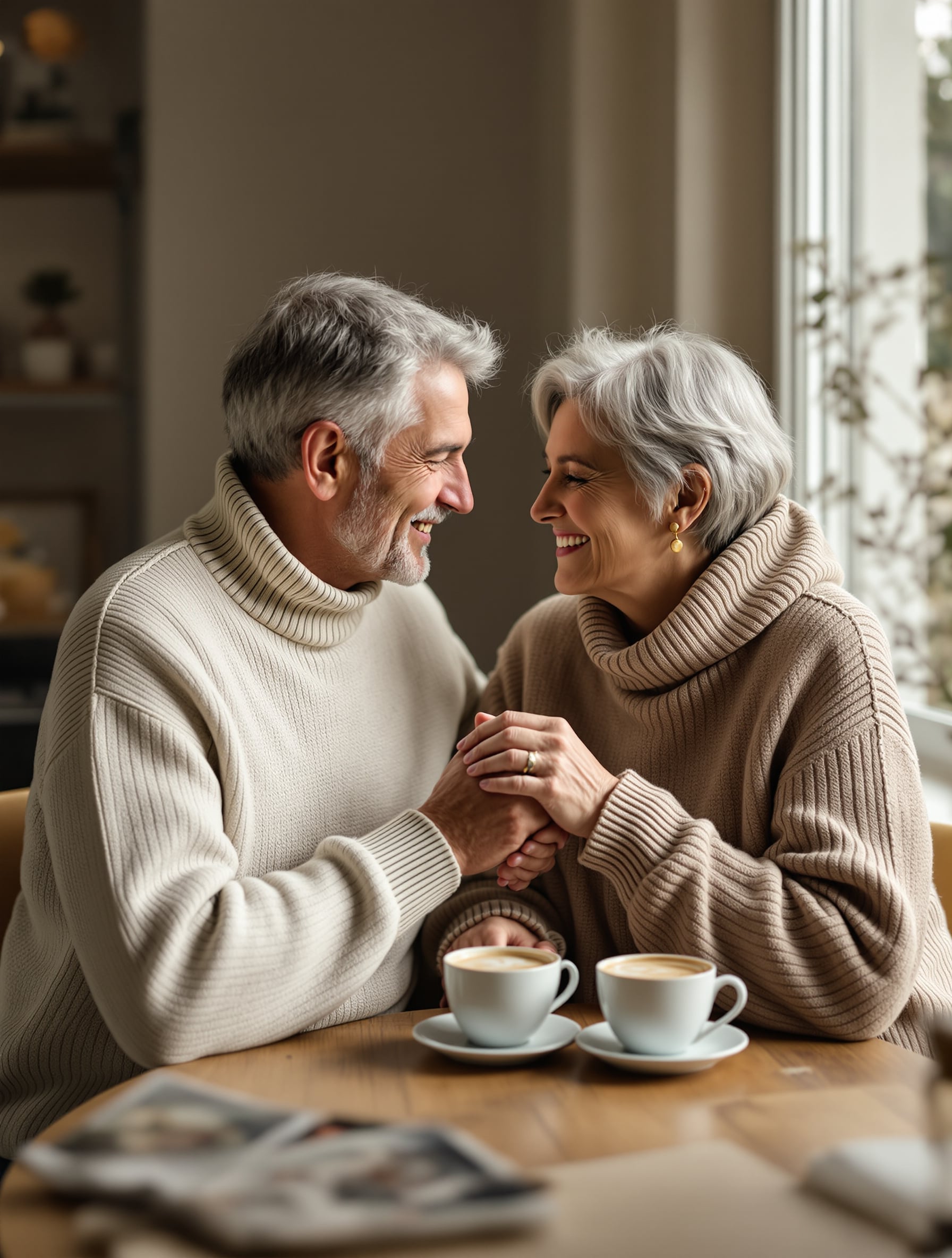 Couple in a close, tender moment