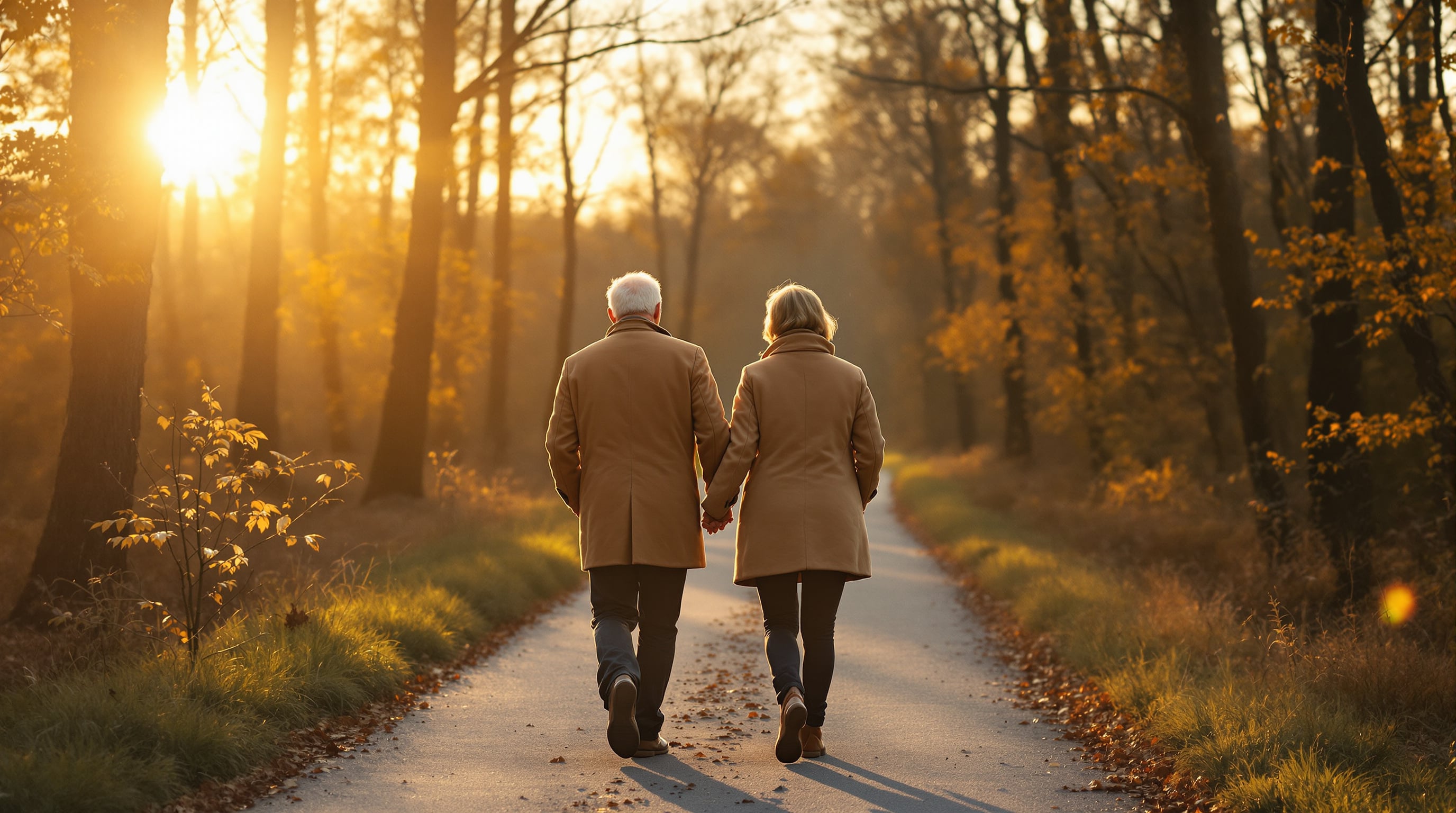 Couple sitting close together in the evening